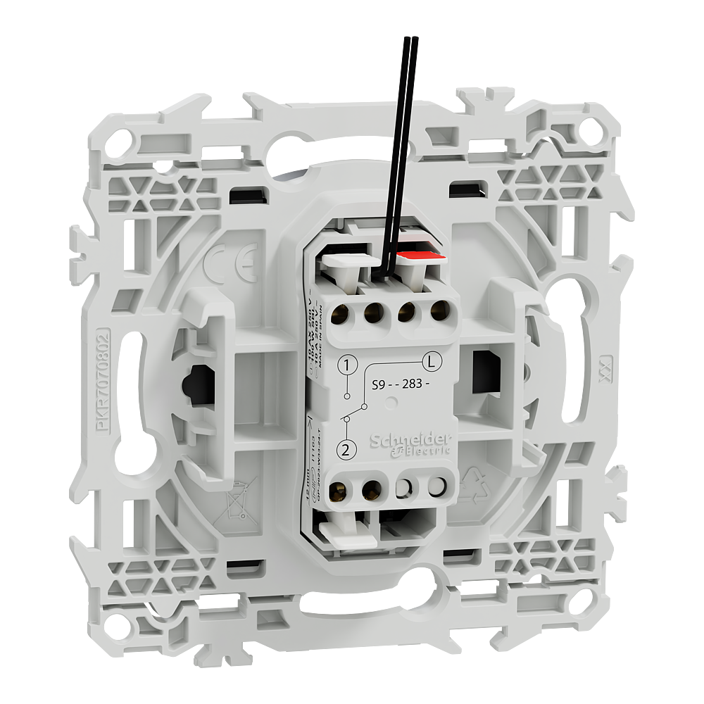 Odace interrupteur à carte 10A LED noir